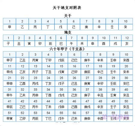 1982 天干地支|天干地支对照表